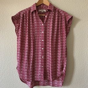 LOFT Burgundy Boho Top